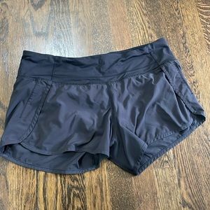Black lululemon shorts with liner. Size 8